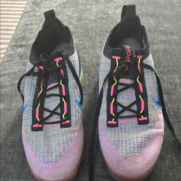 Nike VaporMax Women's Multicolor Sneakers with Blue Swoosh-Size 10.5 - Picture 8 of 8